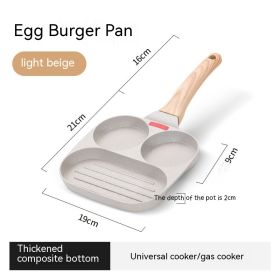 Convenient Omelet Tool Three-in-one Non-stick Pan (Color: White)