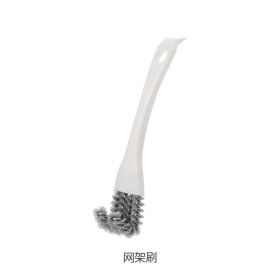 Multifunctional Kitchen Stove Barbecue Net Cleaning Brush (Color: White)