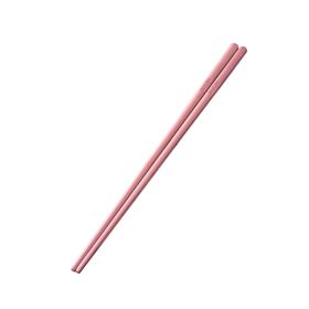 304 Stainless Steel Korean Flat Chopsticks Household Solid (Option: Rose Gold)